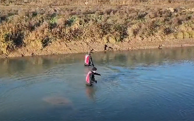 Su kanalında batması ehtimal olunan uşağın axtarışları davam edir - Video