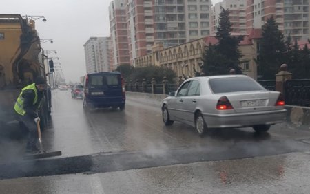 Bakıda çökmə baş verən körpü ilə bağlı RƏSMİ AÇIQLAMA - YENİLƏNDİ-FOTO