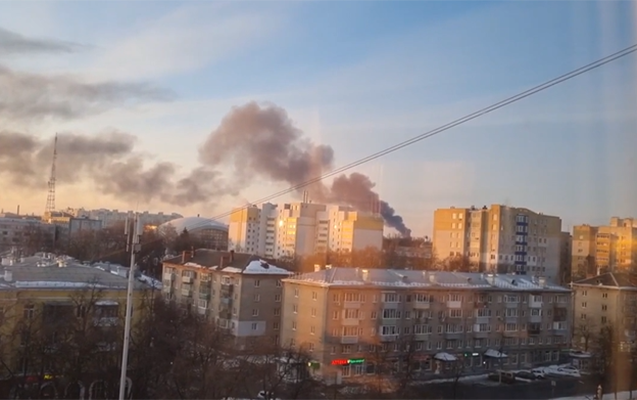 Rusiyada neft emalı zavoduna PUA hücumu olub - Video